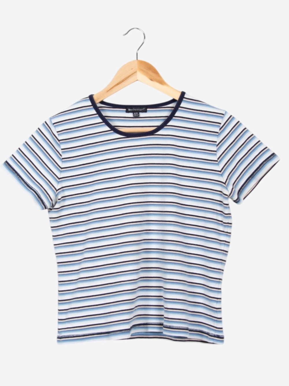 vintage 90s striped scoop neck preppy shirt size medium